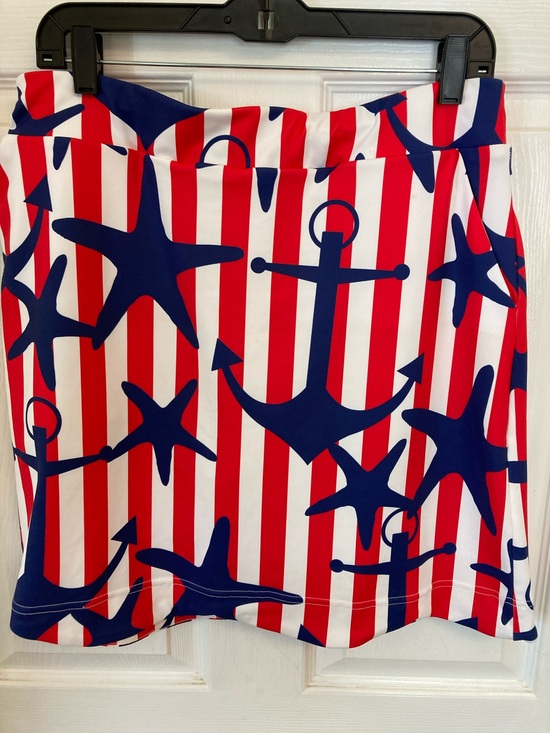 Sydney Elizabeth Pants - Nautical Stripe Women’s Skort - Red, White & Blue